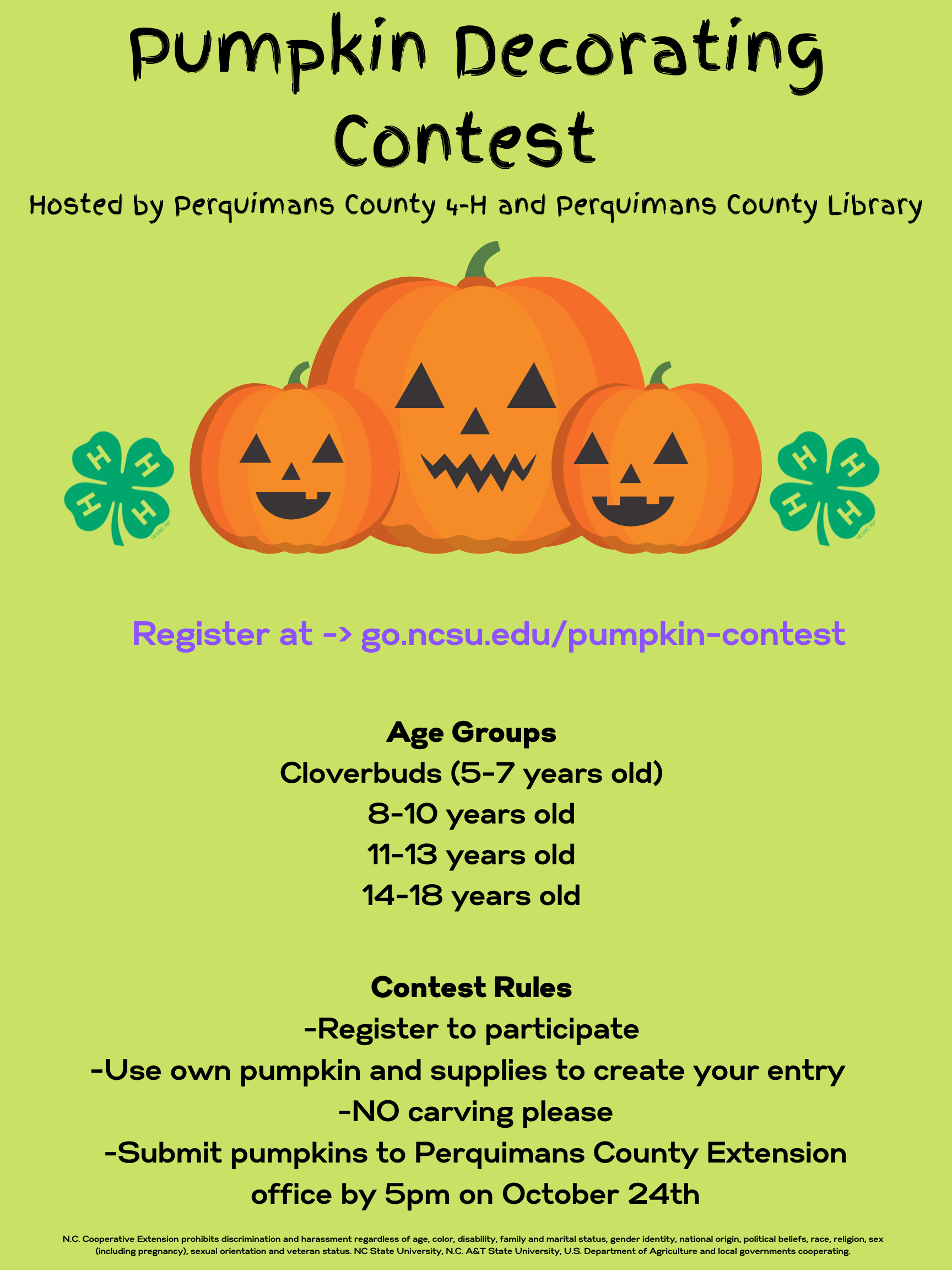 Pumpkin Decorating Contest 