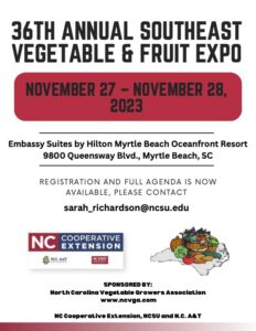 36th Annual Southeast Vegetable & Fruit EXPO Flyer