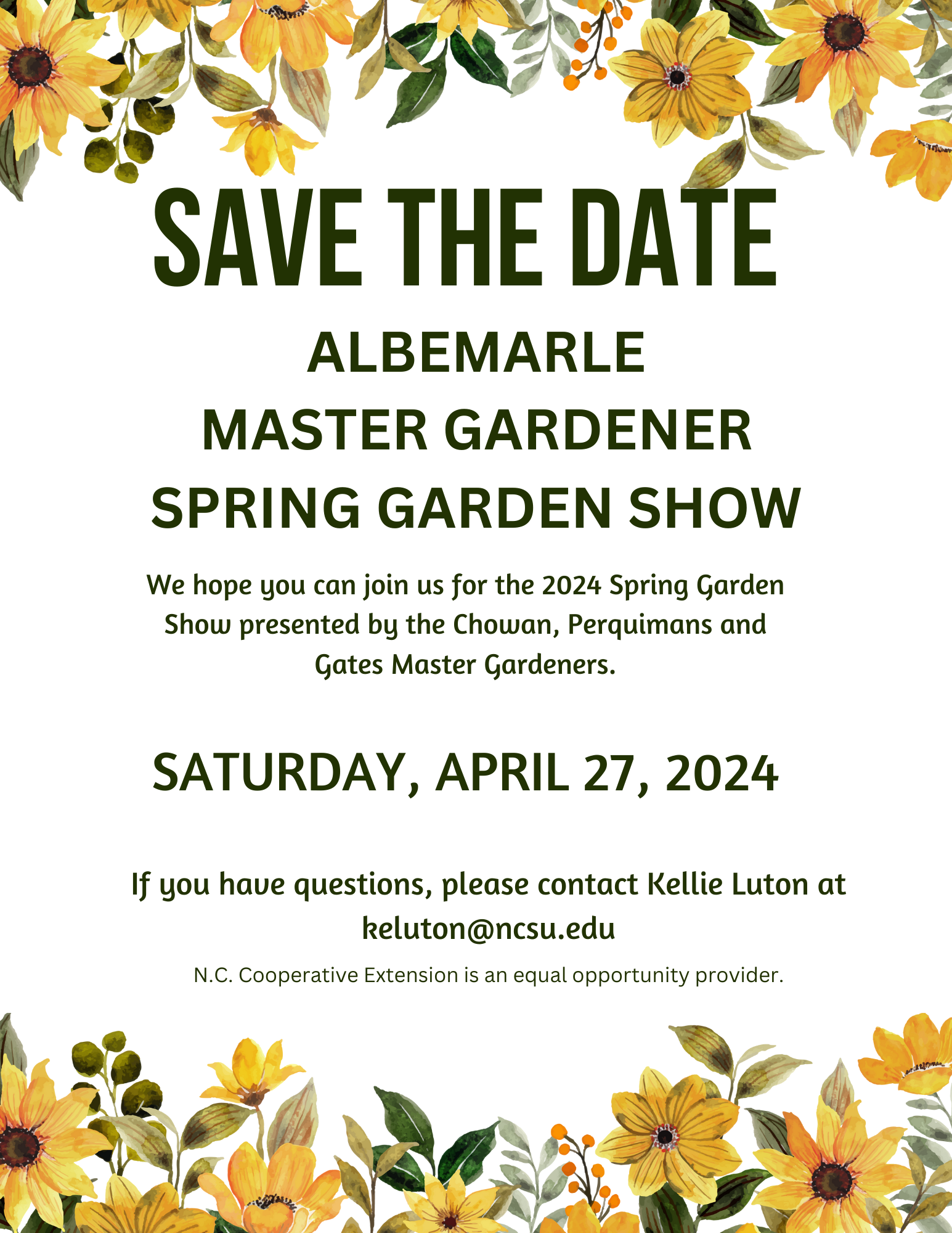 Spring Garden Show Save the Date